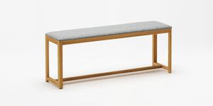 banc contemporain / en chêne / en hêtre / tapissé