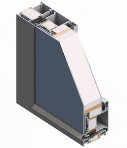 profilé pour porte en aluminium / à coupure thermique