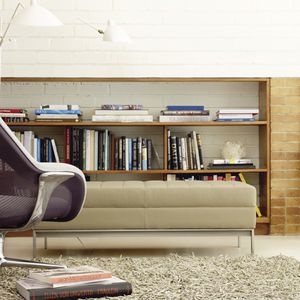 banquette contemporaine / en tissu / en cuir / en acier