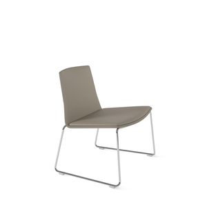chaise contemporaine / tapissée / luge / en tissu