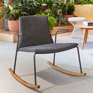 chaise visiteur contemporaine / avec accoudoirs / tapissée / en chêne