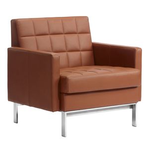 fauteuil visiteur contemporain / en tissu / en cuir / en acier