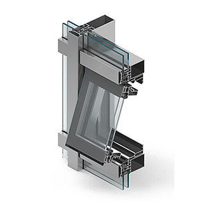 fenêtre à pivot / en aluminium / à double vitrage