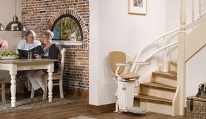 fauteuil monte-escalier d'intérieur / tournant