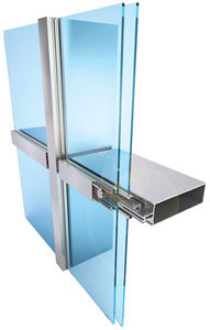 panneau en verre feuilleté / pour façade / plat / transparent