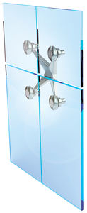 système de fixation en inox / pour façade en verre