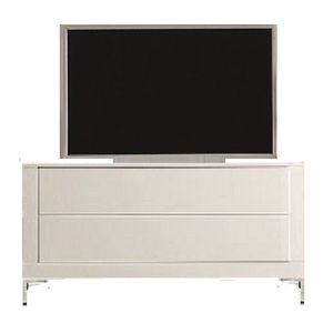 meuble de télévision contemporain / lowboard / en métal / en bois
