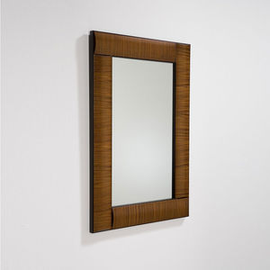 miroir mural / de style / rectangulaire / en bois