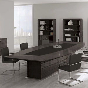 table de conférence contemporaine / en bois / rectangulaire