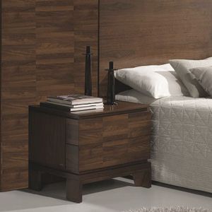 table de chevet contemporaine / en bois / rectangulaire / avec tiroir
