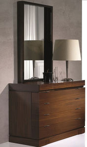commode contemporaine / en bois / avec miroir
