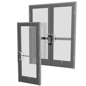 porte d'entrée / battante / en aluminium / pour établissement public
