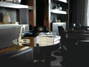 lampe de table / contemporaine / en aluminium / en tissu