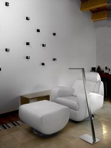 lampe sur pied / contemporaine / en verre / en laiton