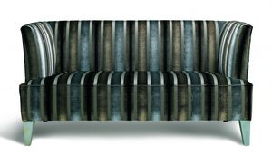 tissu d'ameublement / à rayures / en coton / en soie