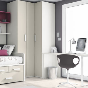 armoire d'angle / contemporaine / en bois / à porte battante