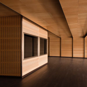 faux-plafond en bois / en panneaux / acoustique / ignifuge
