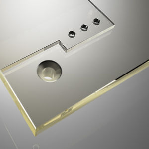 panneau en verre pour agencement intérieur / de protection contre les rayons x / inrayable / feuilleté