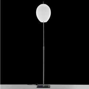 lampe sur pied / contemporaine / en acier inoxydable / en verre opalescent