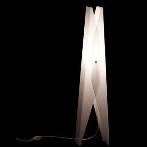 lampe sur pied / contemporaine / en acrylique / blanche