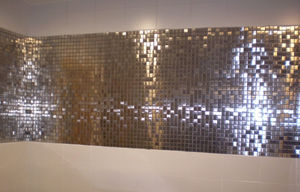 mosaïque d'intérieur / murale / en acier inox / satinée