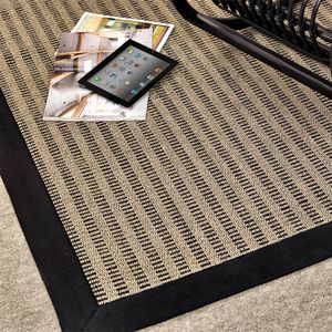 tapis contemporain / à rayures / en sisal / rectangulaire