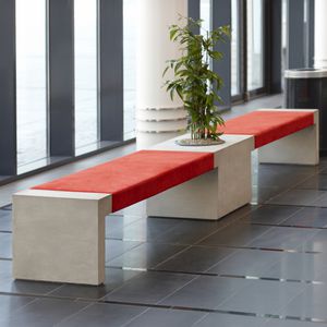 banc public / contemporain / en bois / en acier galvanisé