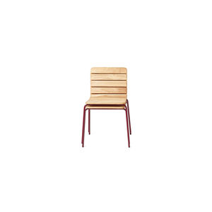 chaise contemporaine / en chêne / en acier / empilable