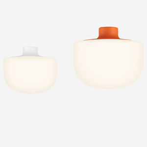 plafonnier contemporain / rond / en verre soufflé / en aluminium