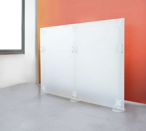 séparateur de bureau au sol / en acrylique / modulable / design