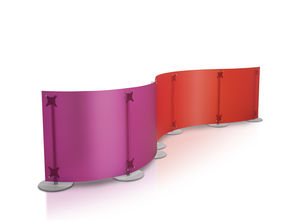 séparateur de bureau au sol / plastique / design
