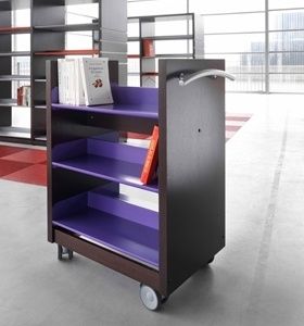 étagère à roulettes / contemporaine / en bois / professionnelle