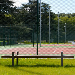 banc public / contemporain / en bois / en métal