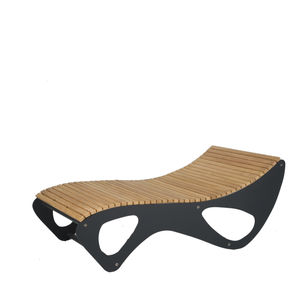 bain de soleil contemporain / en bois / en acier galvanisé / pour espace public