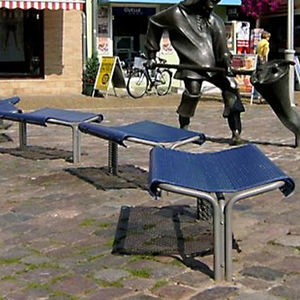 banc public / contemporain / en acier