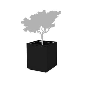 jardinière en métal / carrée / contemporaine / pour espace public