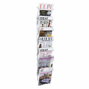 présentoir mural / pour brochures / en métal / pour commerce