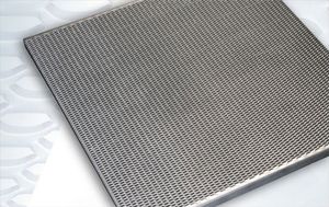 palier en grille métallique / coupe-feu