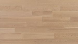 parquet contrecollé / à coller / en chêne blanc / mat