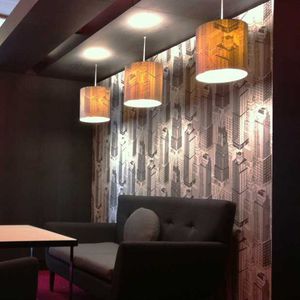 abat-jour contemporain / en tissu