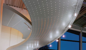 panneau acoustique pour faux-plafond / en métal / perforé / professionnel
