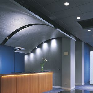 faux-plafond en fibre minérale / en panneaux / décoratif / courbé