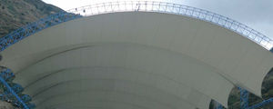 membrane architecturale en PVC / en polyester / pour structure tendue