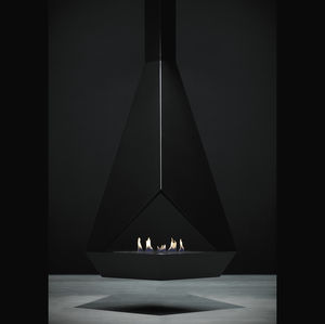 poêle au bioéthanol / design / central / en acier