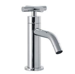 mitigeur pour vasque / en métal chromé / 1 trou / à eau froide