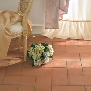 carrelage d'intérieur / au sol / en terracotta / à relief
