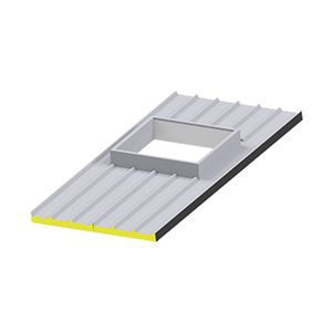 panneau sandwich pour toiture / 2 faces métalliques / âme en polyisocyanurate PIR