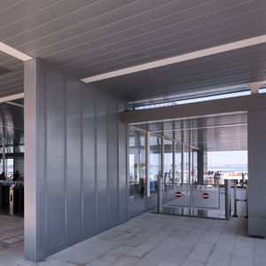 façade ventilée en zinc-titane / en plaques