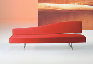 canapé contemporain / en bois / en acier / en tissu