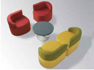 fauteuil visiteur contemporain / en bois / en polypropylène / en mousse de polyuréthane